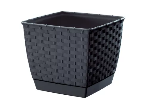 Virágcserép 220 x 189 mm Antracit RATOLLA square Prosperplast