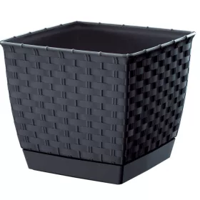   Virágcserép 250x250x220 mm Antracit RATOLLA square Prosperplast