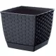 Virágcserép 250x250x220 mm Antracit RATOLLA square Prosperplast
