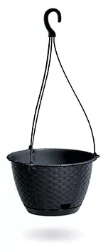 Virágcserép 217x142 mm Antracit RATOLLA ROUND W Prosperplast