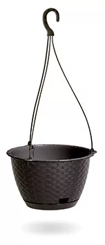 Virágcserép 243x160 mm Sötét barna RATOLLA ROUND Prosperplast