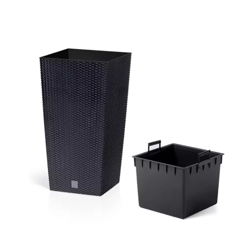 Virágcserép 200 mm Antracit Rato square Prosperplast
