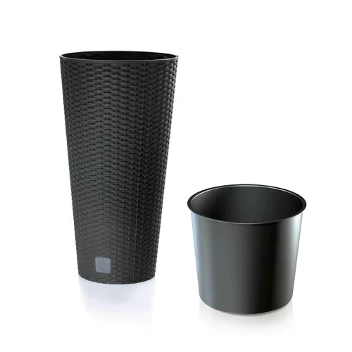 Virágcserép 250 x 476 mm Antracit Rato Tubus 2 in1 Prosperplast
