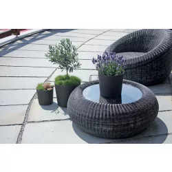 Virágcserép 250 mm Mokka RATO ROUND Prosperplast