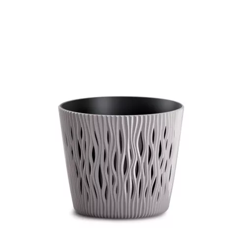 Virágcserép 128 x 111 mm Mokka SANDY ROUND Prosperplast