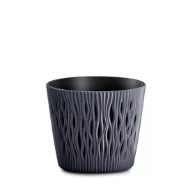 Virágcserép 225 x192mm  Antracit SANDY ROUND Prosperplast