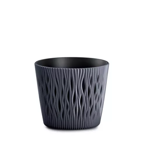 Virágcserép 262 x 222 mm Antracit SANDY ROUND Prosperplast
