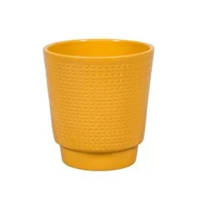 Odense Star orchidea váza 13x14cm  okker sárga