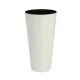 Virágcserép 250 Tubus Slim 2 in 1 250x250x476 mm Fehér Prosperplast