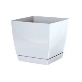 Virágcserép 135x135x124 mm Fehér COUBI Prosperplast