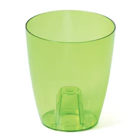 Virágcserép 132 mm Átlátszó zöld COUBI Prosperplast