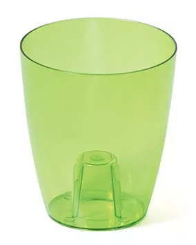 Virágcserép 132 mm Átlátszó zöld COUBI Prosperplast
