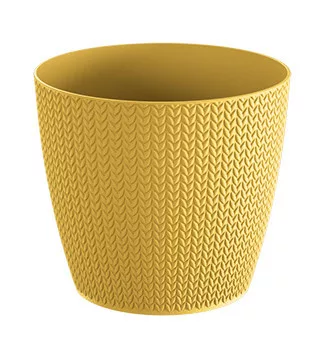 Virágcserép 128 mm Mustár WHEATY Prosperplast
