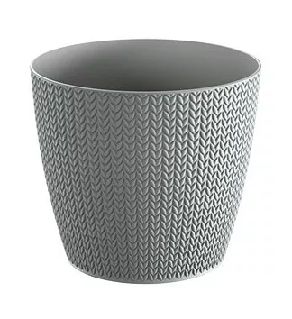 Virágcserép 128 mm Kőszürke WHEATY Prosperplast