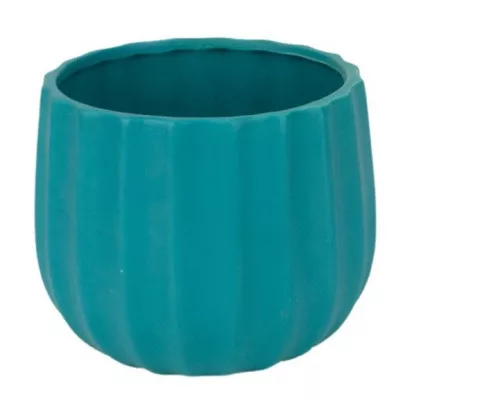 Deco kerámia  kaspó matt türkiz 10x 9,5cm