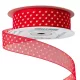 Pöttyös organza szalag 25mm x 20m - piros