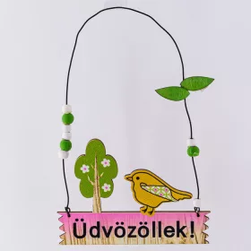 Fa dekor üdvözöllek tábla