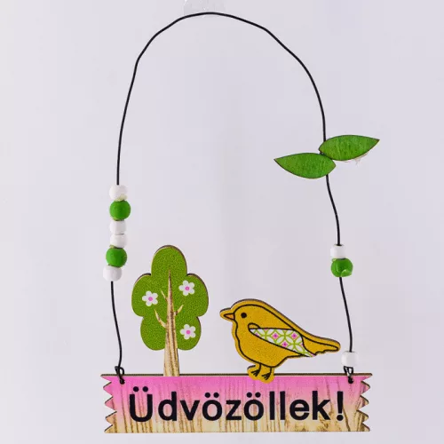 Fa dekor üdvözöllek tábla