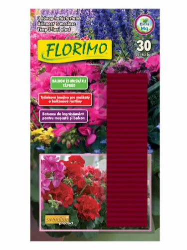 FLORIMO balkon és muskátli táprúd 30db