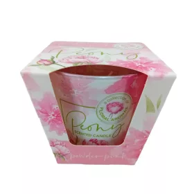   Bartek dekorált Powder pink Peony illatos paraffin pohár 115 g