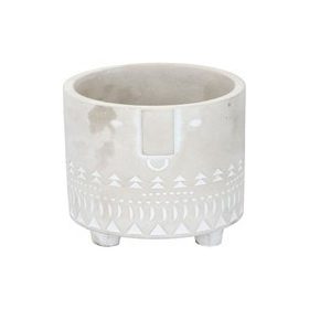 Kőkaspó indiános motivummal 14x15,3cm 1190gr.