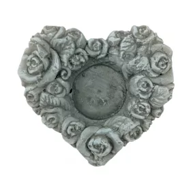 Beton Lapos virágos kőszív 19x12x4cm