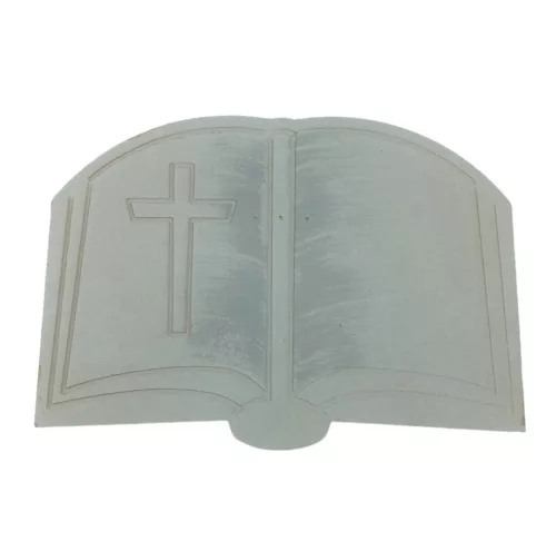Kegyeleti dekoráció fa könyv kereszttel 30x 21.5cm (díszíteni)