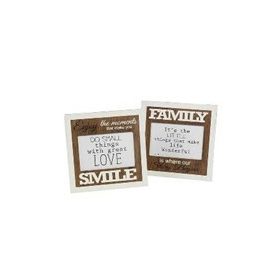 Képkeret 21x20cm MDF SMILE/FAMILY VINTAGE