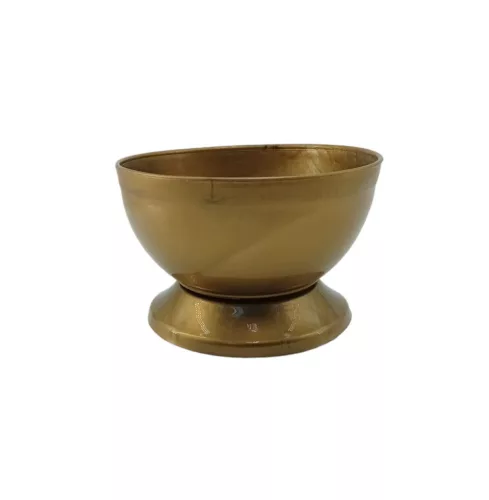Tál plastik 15cm talpas  arany  (kegyeleti)