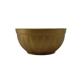 Kaspó plasztik Flora 20cm mintás arany (kegyeleti)