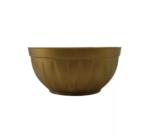 Kaspó plasztik Flora 20cm mintás arany (kegyeleti)