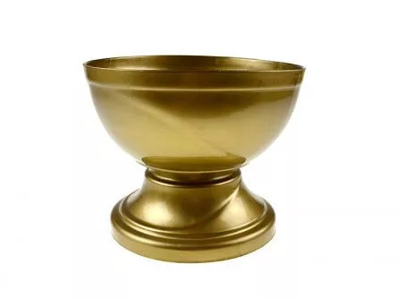 Tál plasztik 18cm talpas arany (kegyeleti)