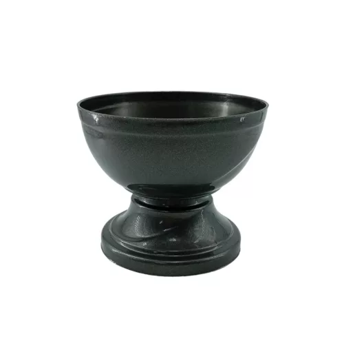 Tál plasztik 18cm talpas fekete (kegyeleti)