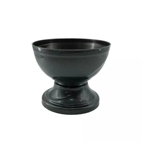 Tál plasztik talpas fekete 21cm (kegyeleti)