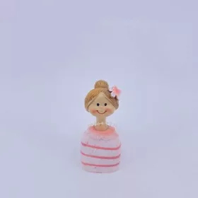Figura lány  6,8cm rózsaszín