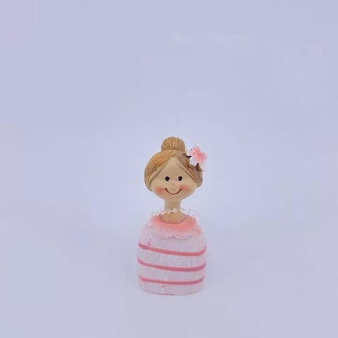 Figura lány  6,8cm rózsaszín
