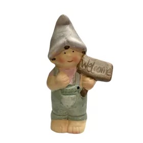 Kerámia fiú welcome szürke/zöld 6,5x4,5x12cm