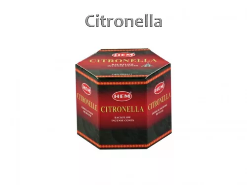 Backflow-lefelé áramló füstölő kúp Citronella 40db Hem