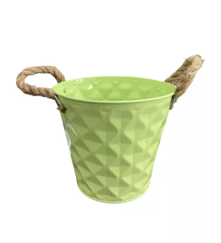 Kaspó fém 18x17cm - menta