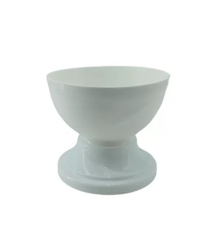 Tál plasztik  15cm talpas fehér