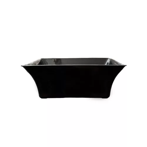 Tál plasztik szögletes 19cm fekete