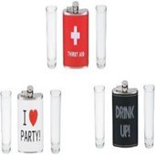 Flaska feles pohárral 3db