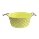 Kaspó fém 32x14cm sárga
