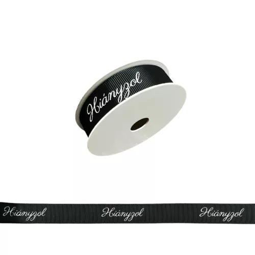 Hiányzol fekete ripsz szalag 2 cm 