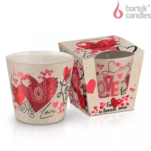 Bartek dekorált For a loved one illatos paraffin pohár 115g