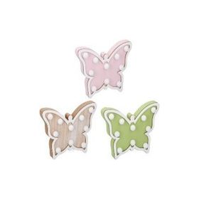 Lakás dekor világítás PILLANGÓ LED 22cm 3 féle szín