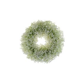 Selyemvirág fátyolvirág koszorú fehér 35 cm 