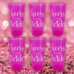 Lánybúcsús műanyag pohár szett 6db