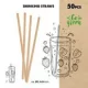 Szívószál búza 50db 14cm
