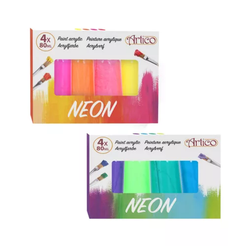 Festék akril neon 4x80ml  ARTICO 2 féle választható